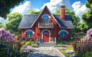 ai generated, house, brick